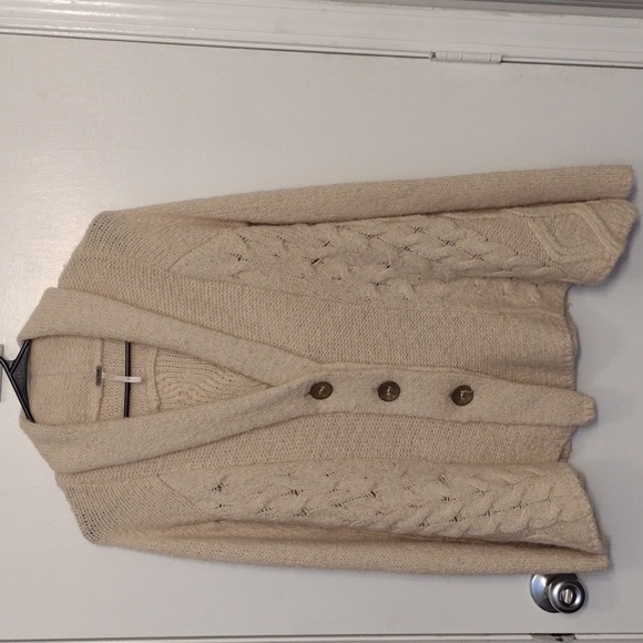 Free People Vintage Wool Blend Chunky Skirted Knit Cardigan Sweater Size XS - Picture 1 of 16